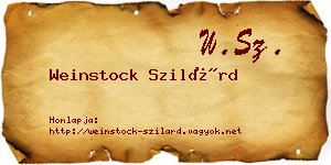 Weinstock Szilárd névjegykártya